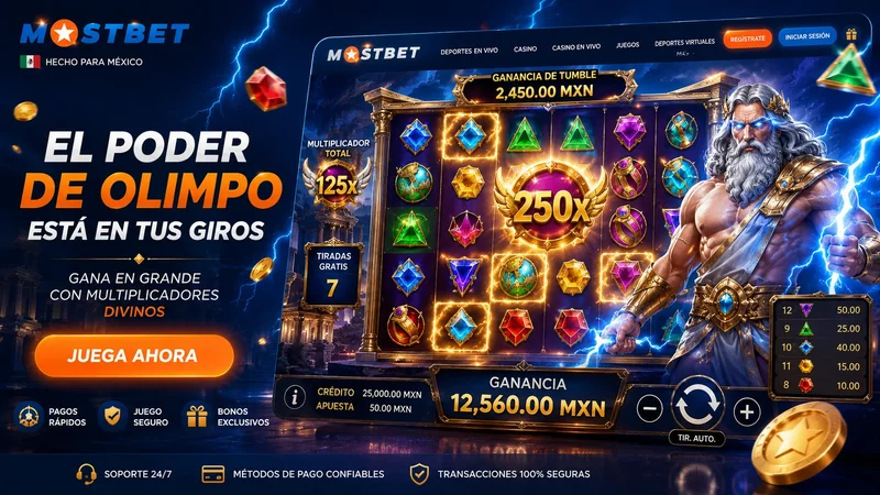 Tragamonedas Gates of Olympus de Pragmatic Play en Mostbet