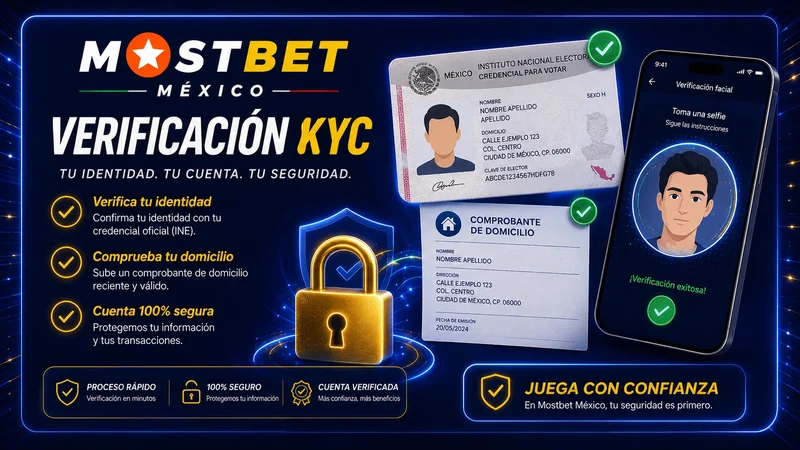 Verificación KYC con INE y comprobante en Mostbet